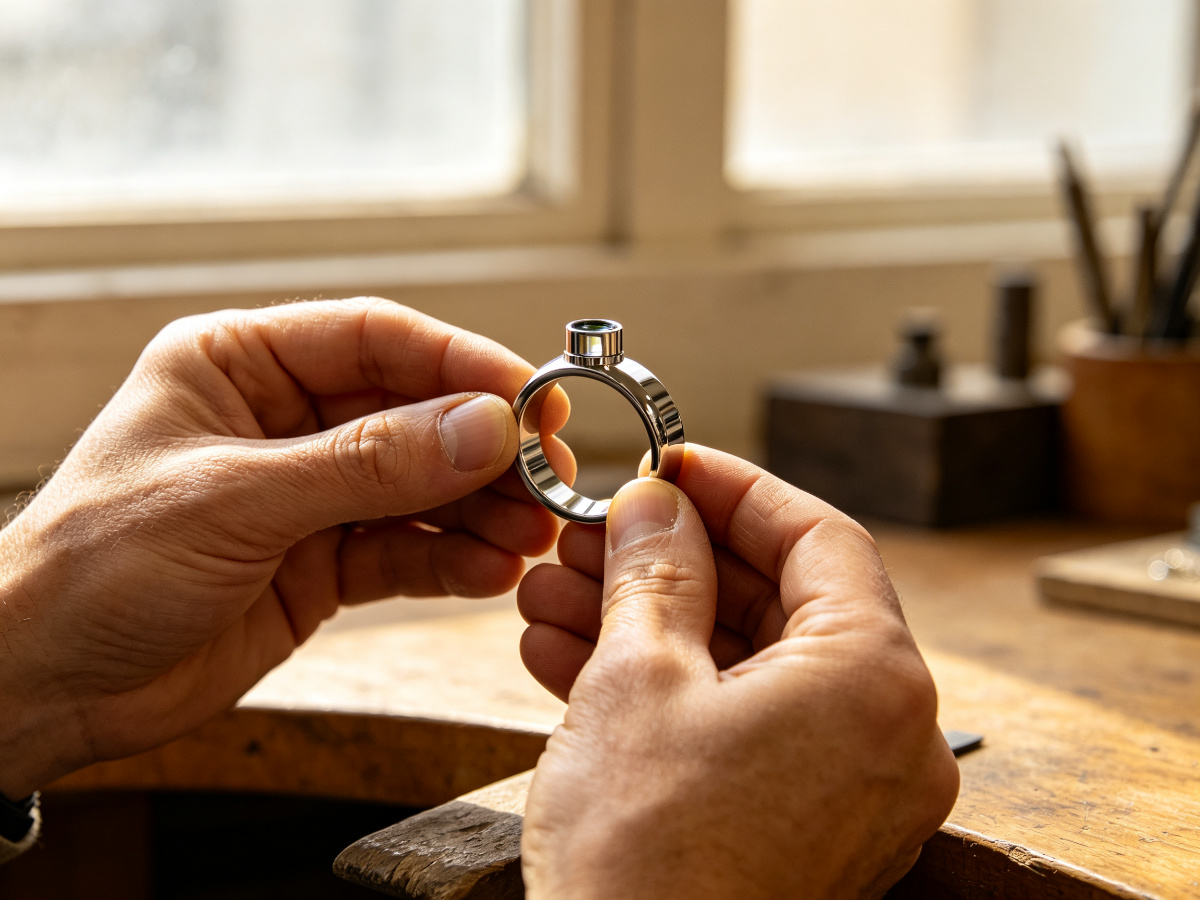 Quality check of a stainless steel ring